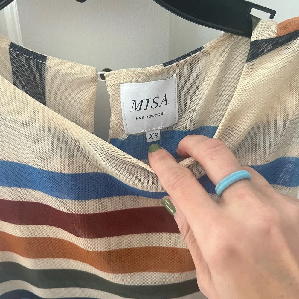 Misa Los Angeles Nakia Dress in Geo Stripe Size XS - Picture 7 of 8